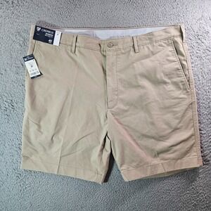 $65‎ NWT Cremieux Chino Shorts Men 40 x 8" Stretch Relaxed Fit Khaki 5-Pocket